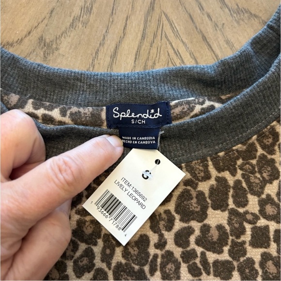 Splendid Leopard Print Lounge Set - Brown and Gray - Picture 2 of 8